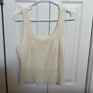 Madewell Creme Knit Scoop Neck Tank Top